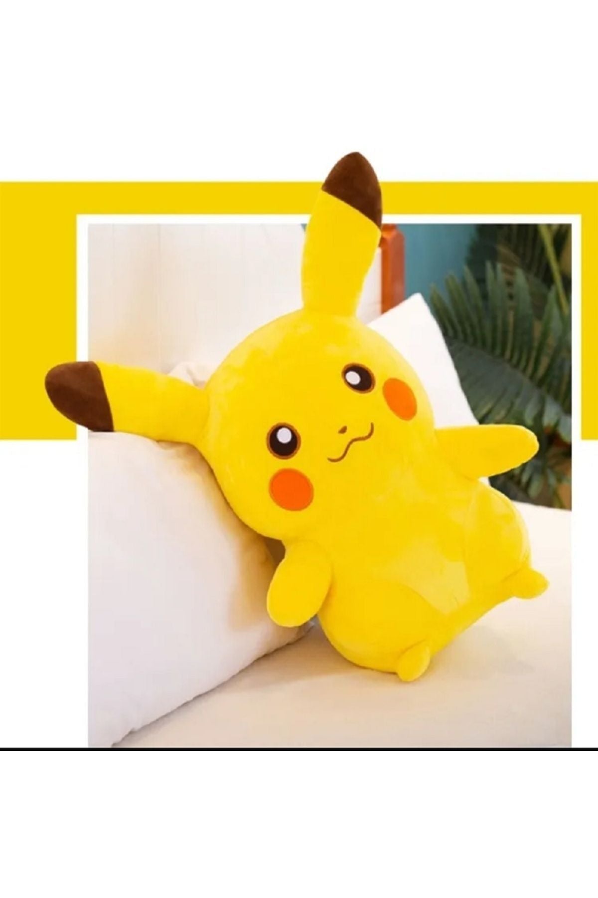 45cm Sevimli Pikachu Anime Peluş Yastık Ve 6/Takım Pokemon Figür Seti