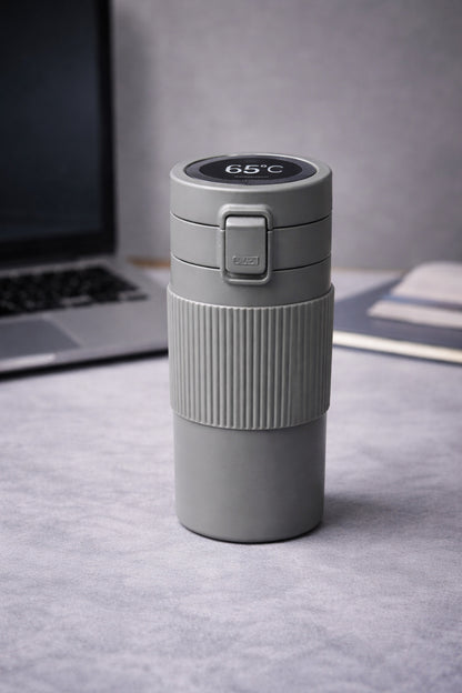 500 Ml Dijital Göstergeli Çelik Termos Mug Vakumlu Isı Yalıtımlı Sızdırmaz Kapak Bardak