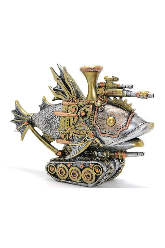 Steampunk Polyester Tasarım Balık Figürü TV kabine Masaüstü Ofis Hayvan Dekorasyon
