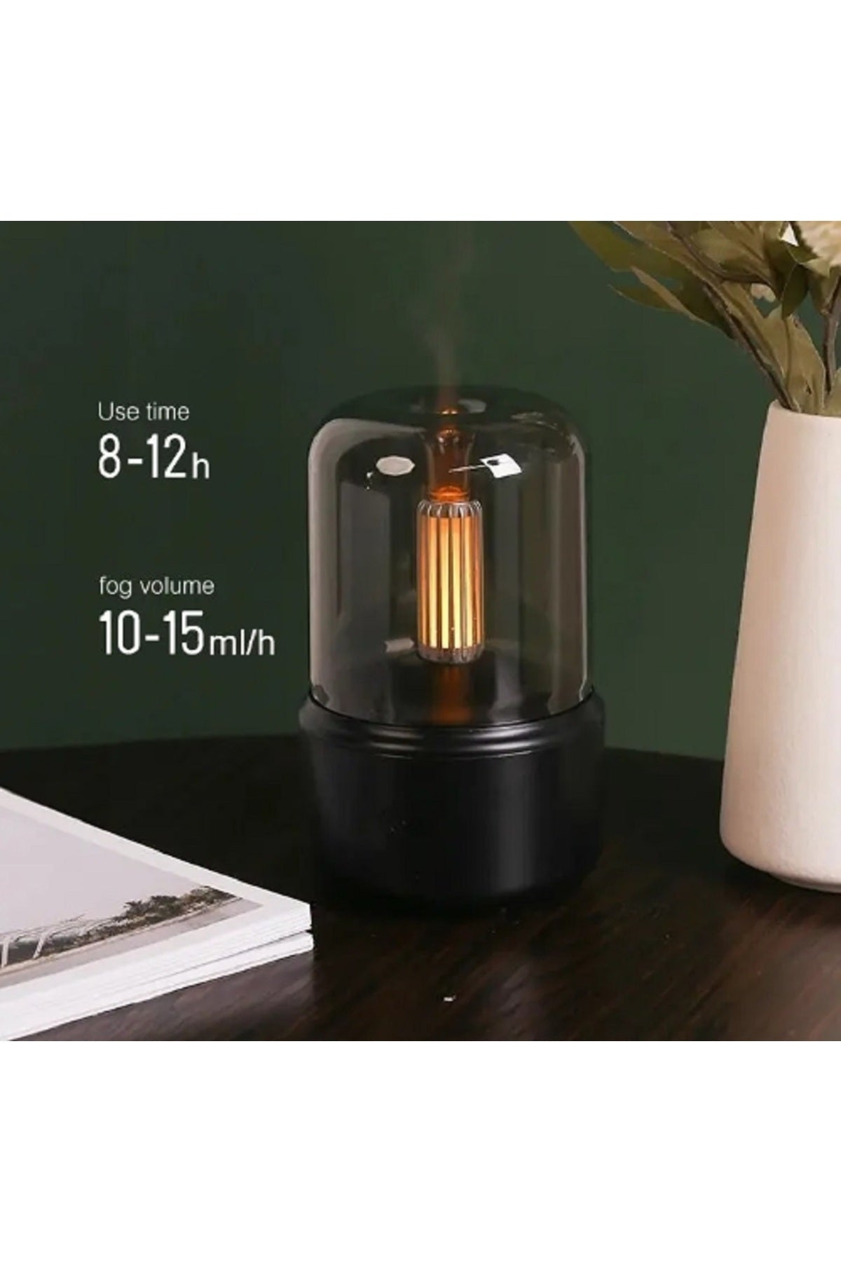 120ml Taşınabilir Elektronik Taşınabilir Ultrasonik Mum Işığı Hava Nemlendirici Difüzör