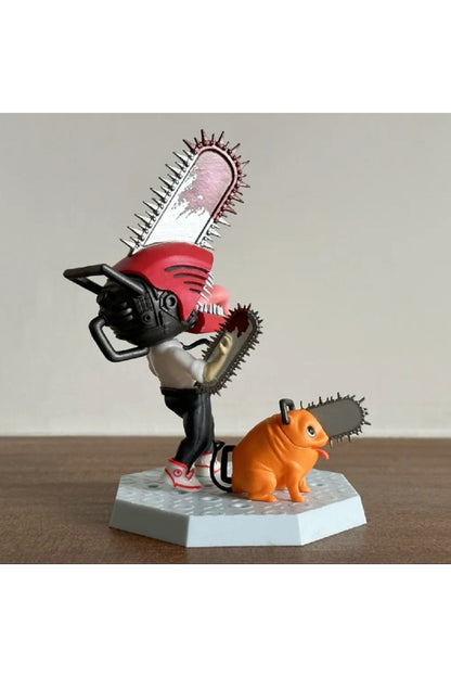 Anime Testere Adam Şekil Pochita Güç Elektrik Kawaii Q Sürüm Figural Oyuncak