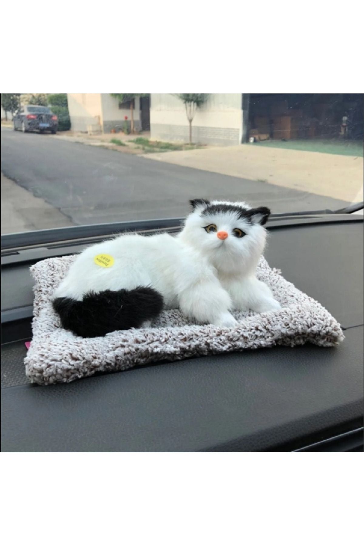Simülasyon Kedi Peluş Oyuncak Aktif Karbon Gerçekçi Kedi Bambu Kömür Arıtma Gerçek Hayat Peluş
