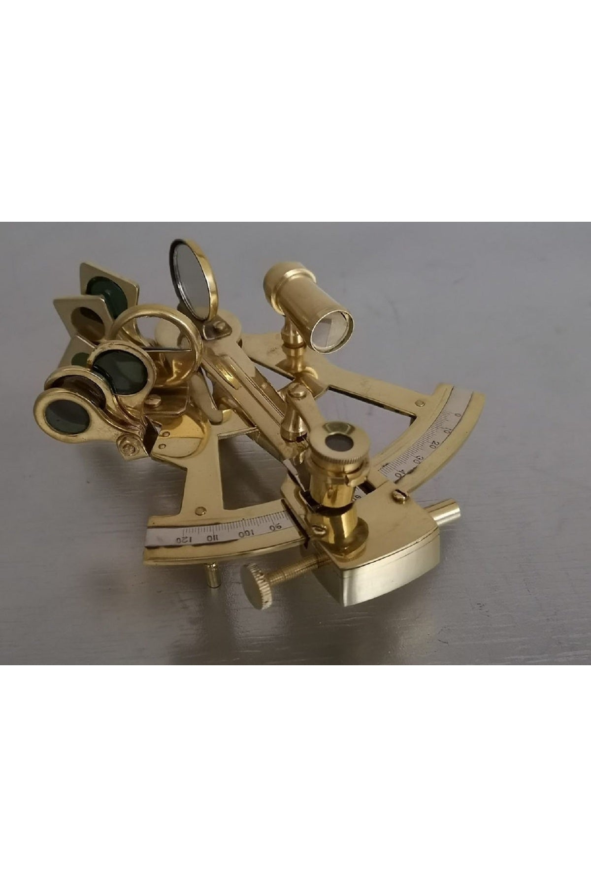 Stanley London 1890 Ahşap Kutulu Pirinç Sextant / Opitk Seyir Cihazı