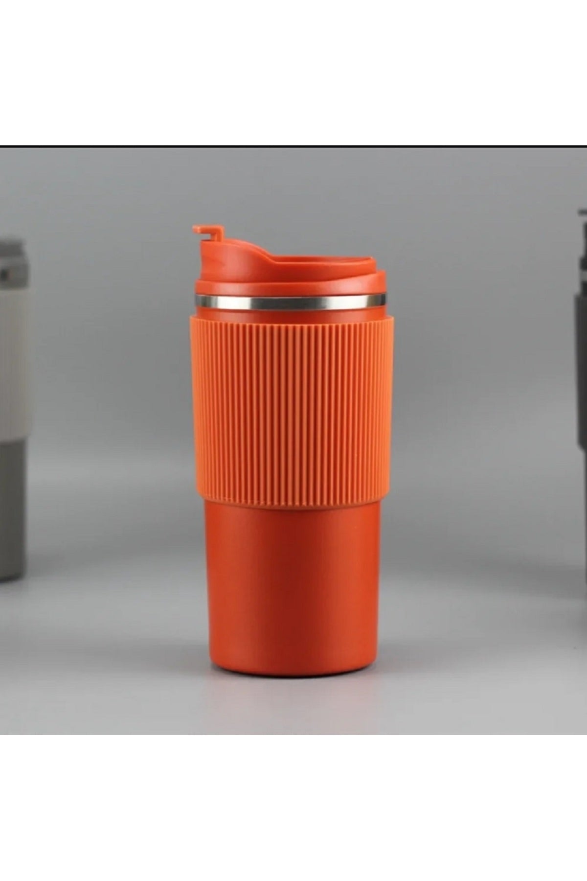 450ml Silikon Kol 304 Paslanmaz Çelik Termos Taşınabilir Coffe Cup