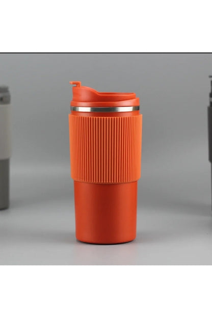 450ml Silikon Kol 304 Paslanmaz Çelik Termos Taşınabilir Coffe Cup