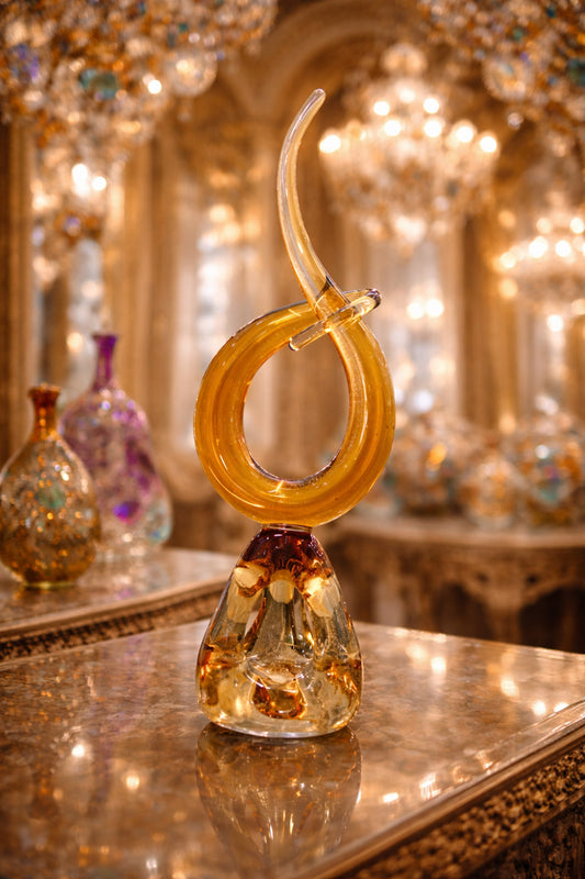 Murano Cam Modern Spiral Dekoratif Obje – El Yapımı Sanat Eseri