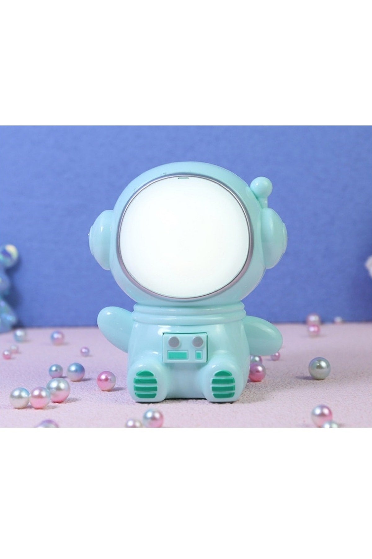 Karikatür Spaceman Gece Işıkları Usb Şarj Edilebilir Lambalar Çocuklar Için Bebek Masa Lambası