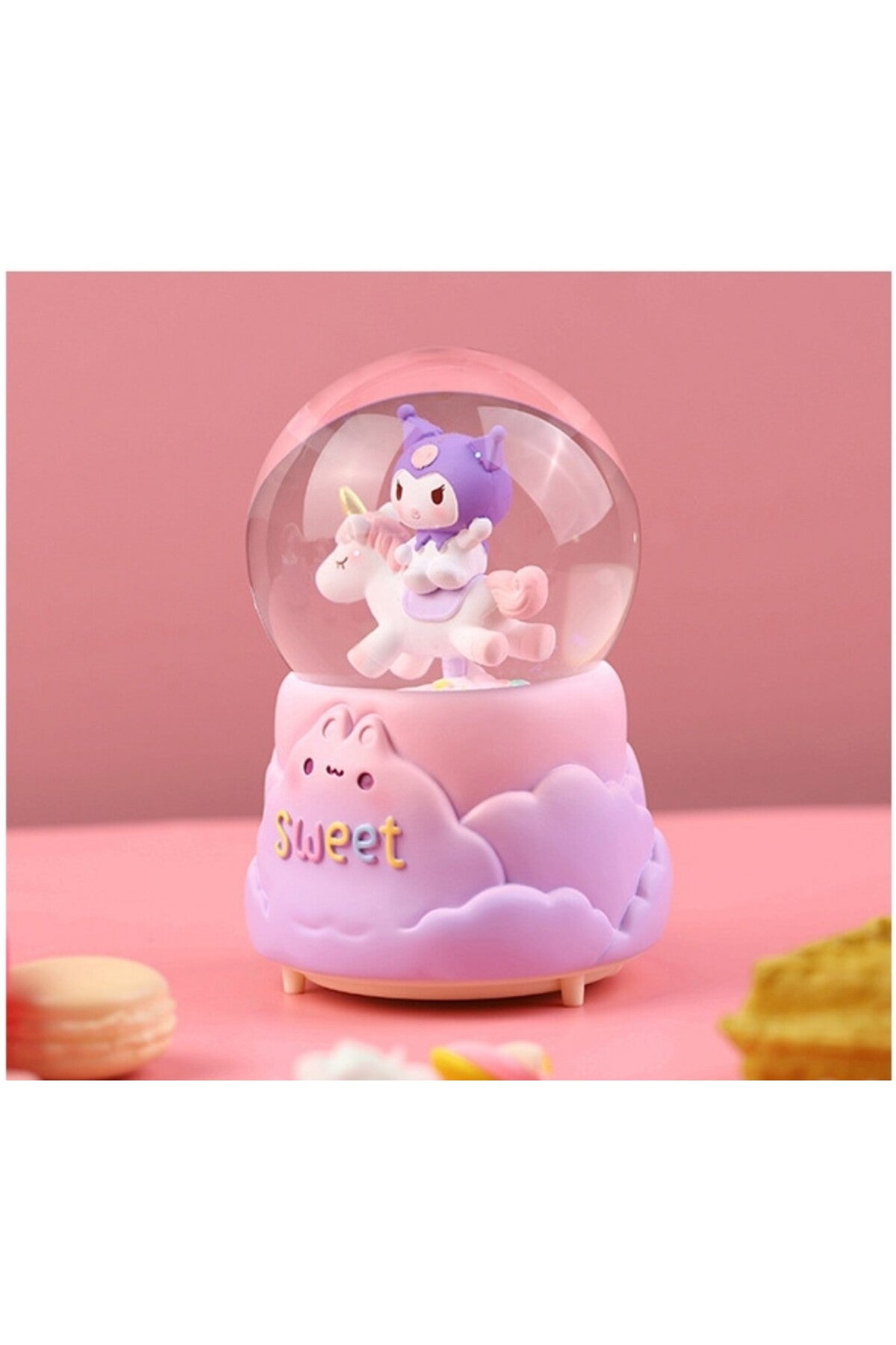 Hello Kitty Sanmi Sanrio Anime Karikatür Büyük Boy Işıklı Müzikli Püskürtmeli Kar Küresi