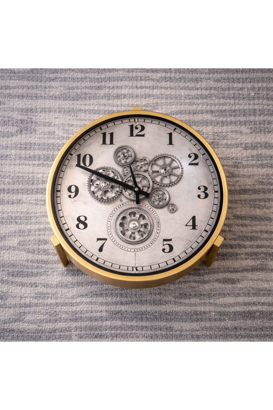 ChronoGold – Metal Çarklı Lüks Saat Detaylı Orta Sehpa