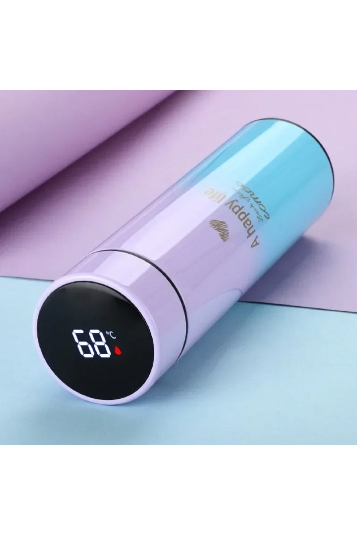 500ml Lcd Isı Göstergeli Paslanmaz Çelik Termos & Matara