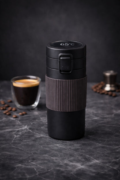 500 Ml Dijital Göstergeli Çelik Termos Mug Vakumlu Isı Yalıtımlı Sızdırmaz Kapak Bardak
