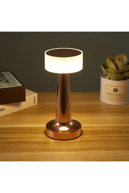 Yaratıcı Masa Lambası Retro Şarj Edilebilir Dokunmatik Led Odası Bar Restoran Sehpa Dekoratif Lamba