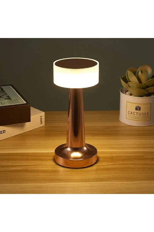 Yaratıcı Masa Lambası Retro Şarj Edilebilir Dokunmatik Led Odası Bar Restoran Sehpa Dekoratif Lamba