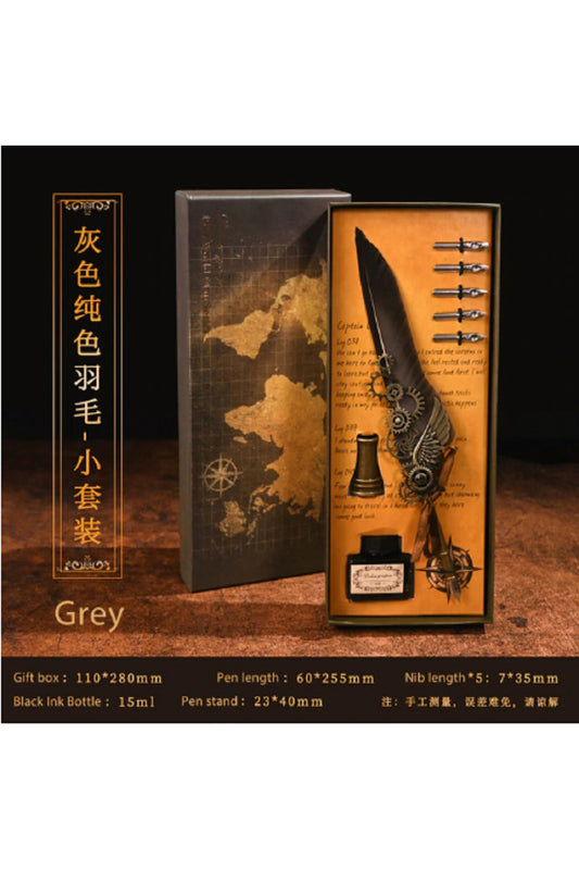 1 Takım Avrupa Tarzı Öğrenci Divit Kalem Retro Rüzgar Mekanik Kalem Kişiselleştirilmiş Hediye Seti