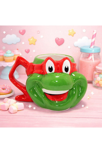 500 ml 3D Kaplumbağa Tasarımlı Seramik Kupa Bardak Kawaii Tasarım Dekoratif Kahve ve Çay Kupası