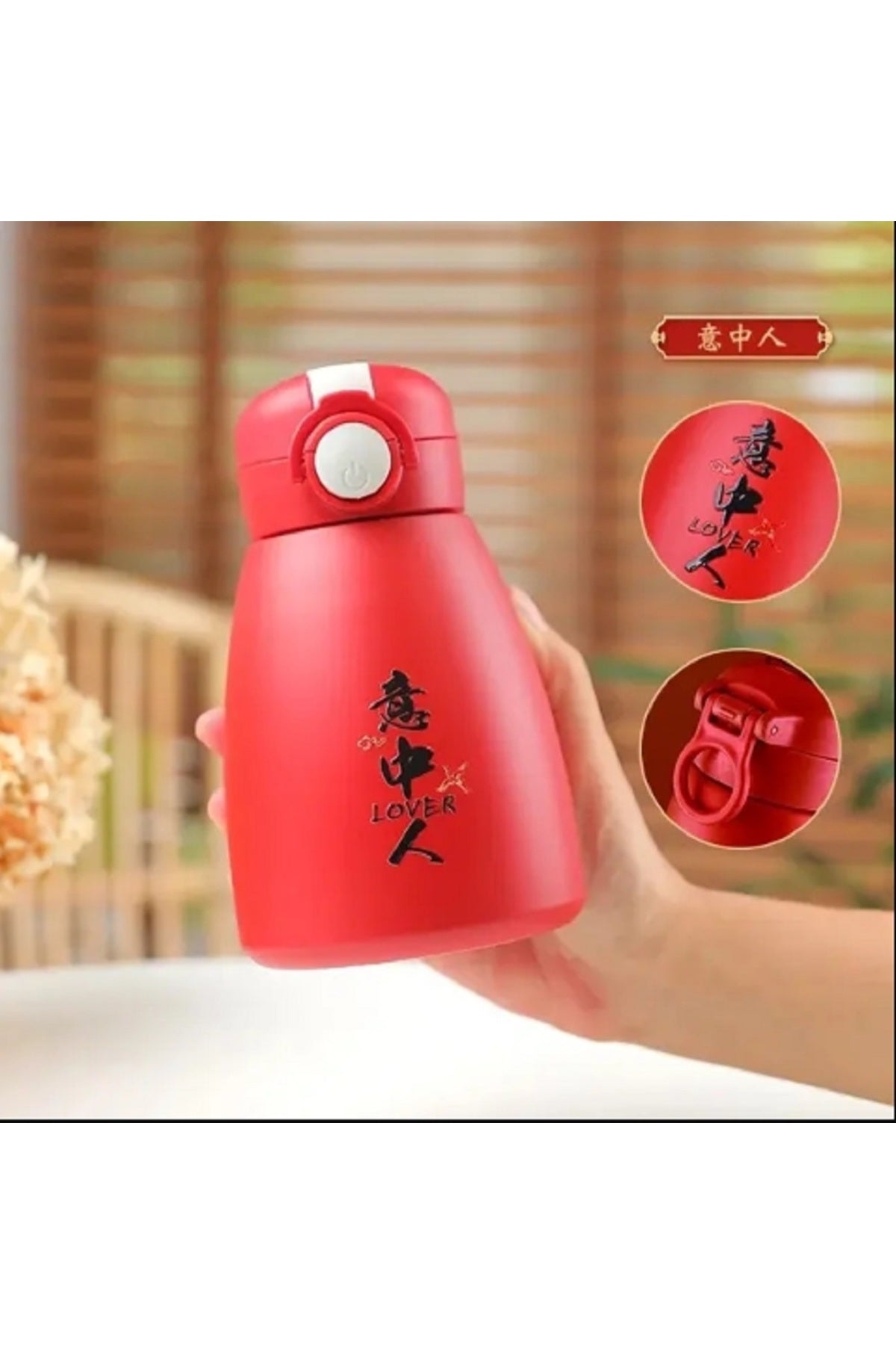 500ml Büyük Kapasiteli Paslanmaz Çelik Taşınabilir Lcd Göstergeli Sticker Termos