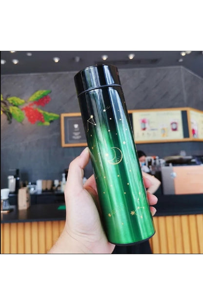 500ml Yıldızlı Termal Şişe Ekran Sıcaklık Kupa Paslanmaz Çelik Gıda Termos