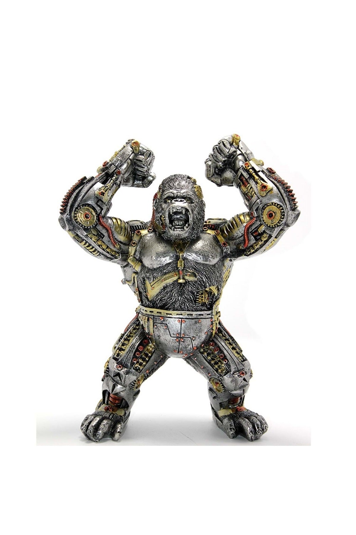 Steampunk Polyester King Kong Heykeli TV Kabine Masaüstü Ofis Hayvan Dekorasyon
