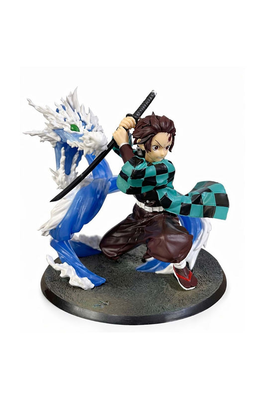 Anime Tarzı Kılıçlı Savaşçı Figürü Demon Slayer Tanjiro Figürü Tasarımı Koleksiyonluk Aksiyon Figür