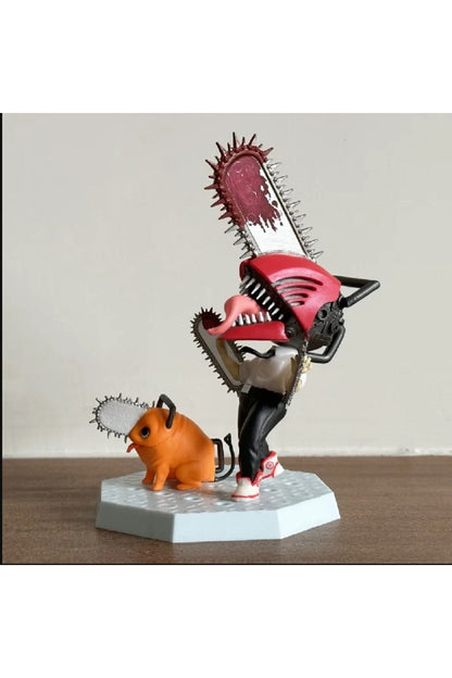 Anime Testere Adam Şekil Pochita Güç Elektrik Kawaii Q Sürüm Figural Oyuncak