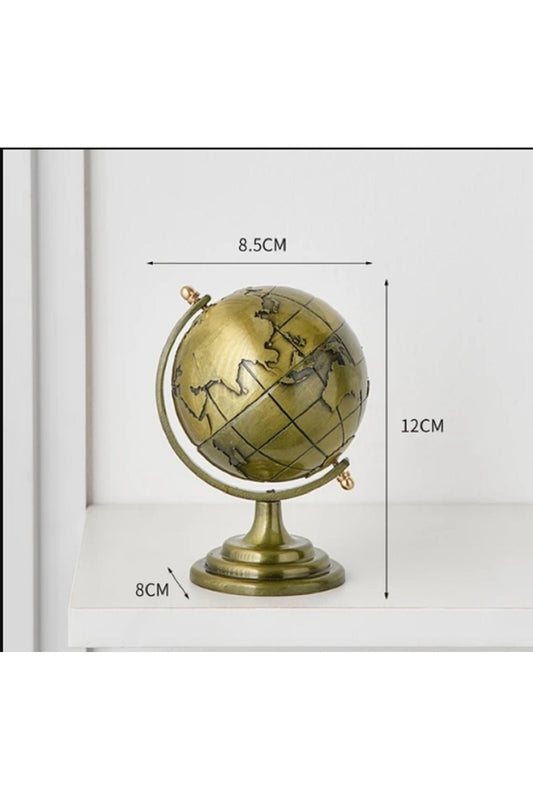 İskandinav Yapımı Retro Minyatür Kaideli Dünya Küre