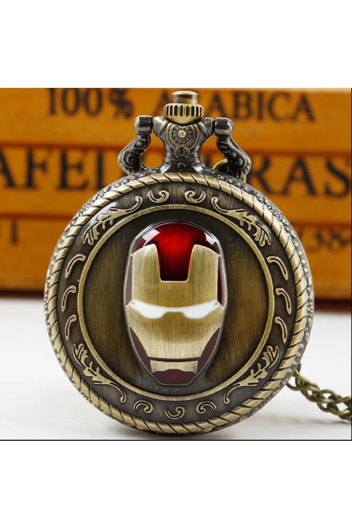 Marvel İron Man Quartz Steampunk Vintage Köstekli Saat