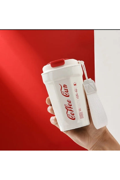 390ml Akıllı Sıcaklık Göstergeli Paslanmaz Çelik Taşınabilir Kamp Termos & Matara