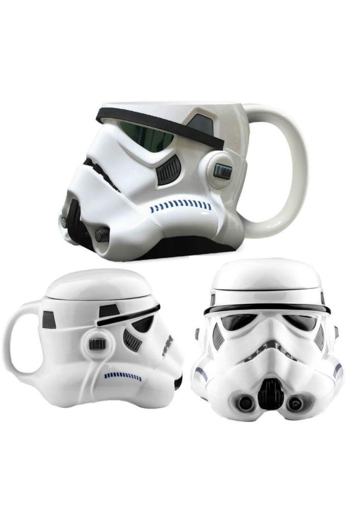 500ml Porselen Kapaklı Star Wars Yıldız Savaşları Stormtrooper Kupa Bardak