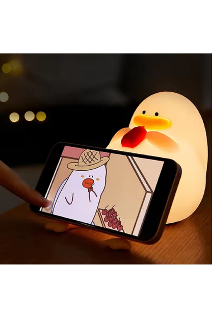 Ördek Silikon Lamba Sevimli Led Gece Lambası Karikatür