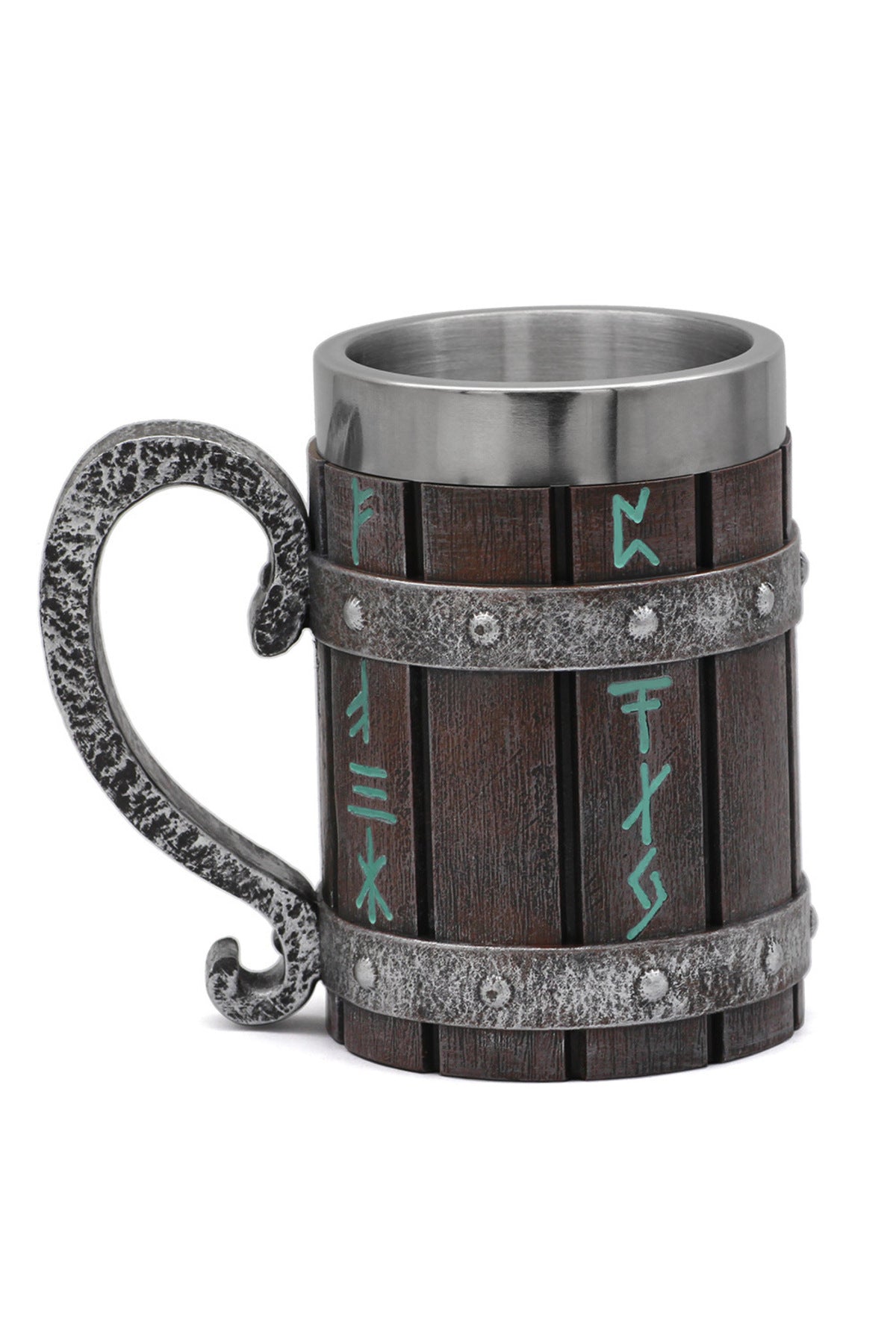 Viking Vintage 600ml Varil Paslanmaz Çelik Kabartmalı Kupa Bardak