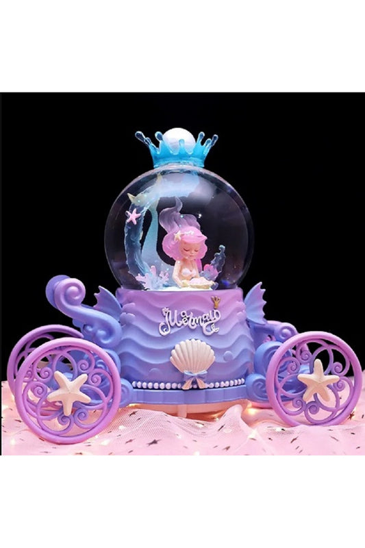 Kristal Top Müzik Kutusu Mermaid Kızlar Birthady Hediyeler Parlayan Kar Taneleri Müzik Kutusu