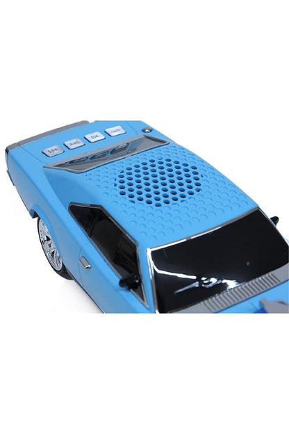 WS-1968 Dodge Challenger Araba Şekilli Kablosuz Bluetooth Hoparlör TF USB FM TWS LED Ekran LED Işık