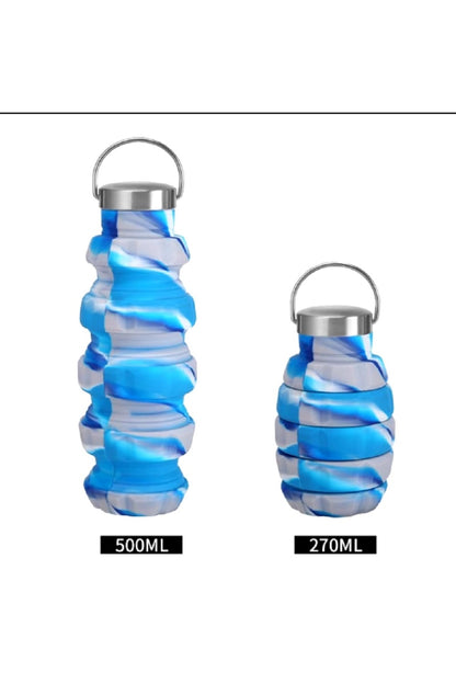 500ml Açık Şişe Katlanabilir Kapak Spiral Dolum El Bombası Tasarımlı Matara&Suluk