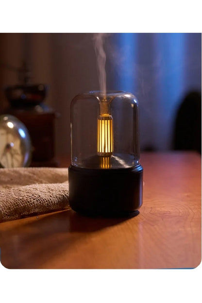 120ml Taşınabilir Elektronik Taşınabilir Ultrasonik Mum Işığı Hava Nemlendirici Difüzör