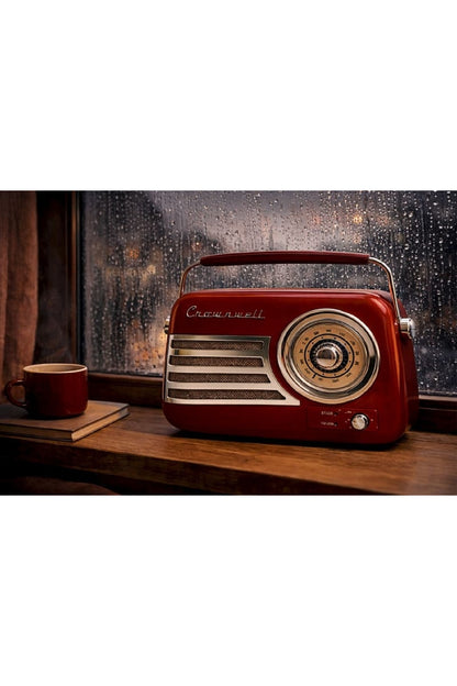 Retro Bluetooth Hoparlör Nostaljik Radyo Tasarımlı Taşınabilir USB FM Destekli Vintage Speaker