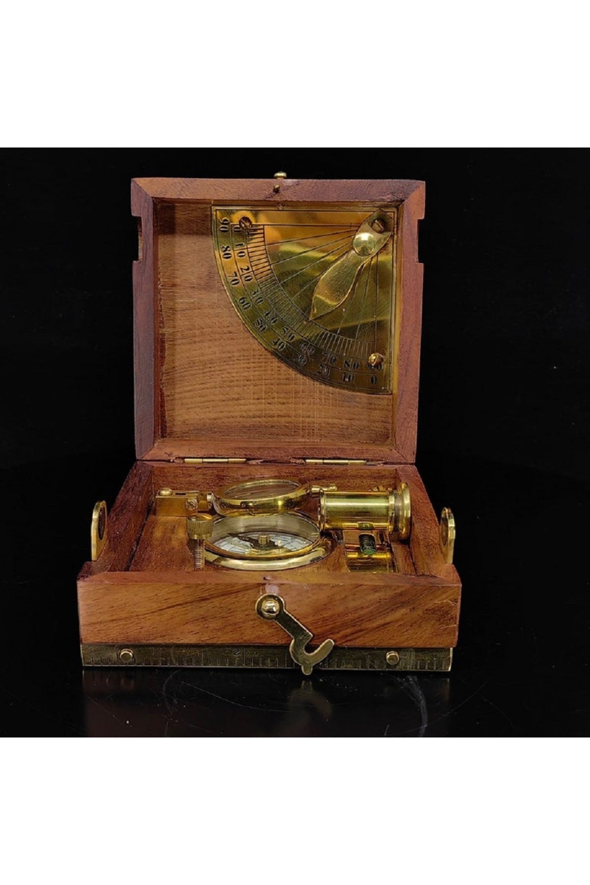 T.cooke & Sons London 1858 Ahşap Kutulu Pirinç Pusula