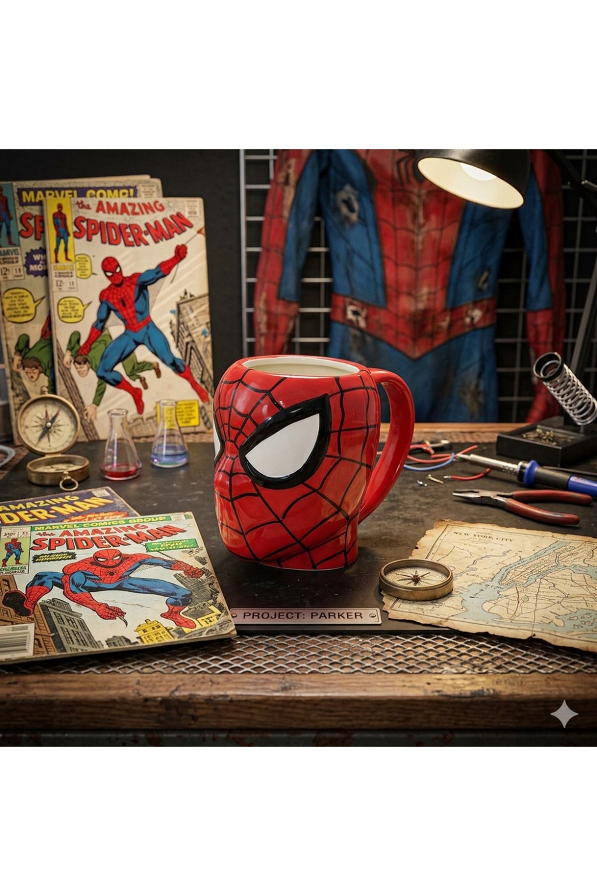 3D Kabartmalı Seramik Kupa Bardak - Marvel Avengers Özel Tasarım 500 ml Kahve Kupası