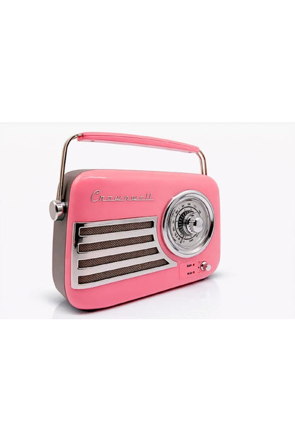 Retro Bluetooth Hoparlör Nostaljik Radyo Tasarımlı Taşınabilir USB FM Destekli Vintage Speaker