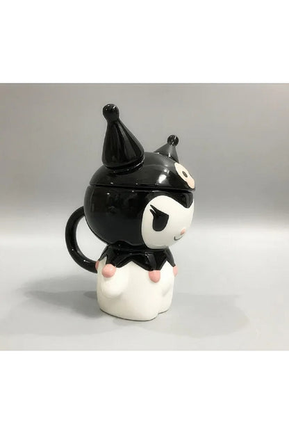 350ml Sanrio Kuromi Sevimli Karikatür Seramik Kupa Süt Kahve Çay Sofra Drinkware