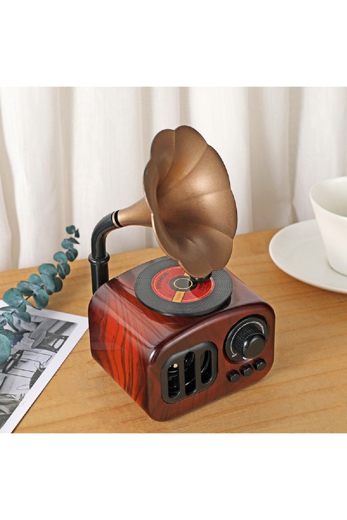 Vintage Nostajik Gramofon Müzik Kutusu