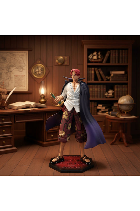 One Piece Shanks Figürü – 25 cm Dekoratif Koleksiyon Biblosu