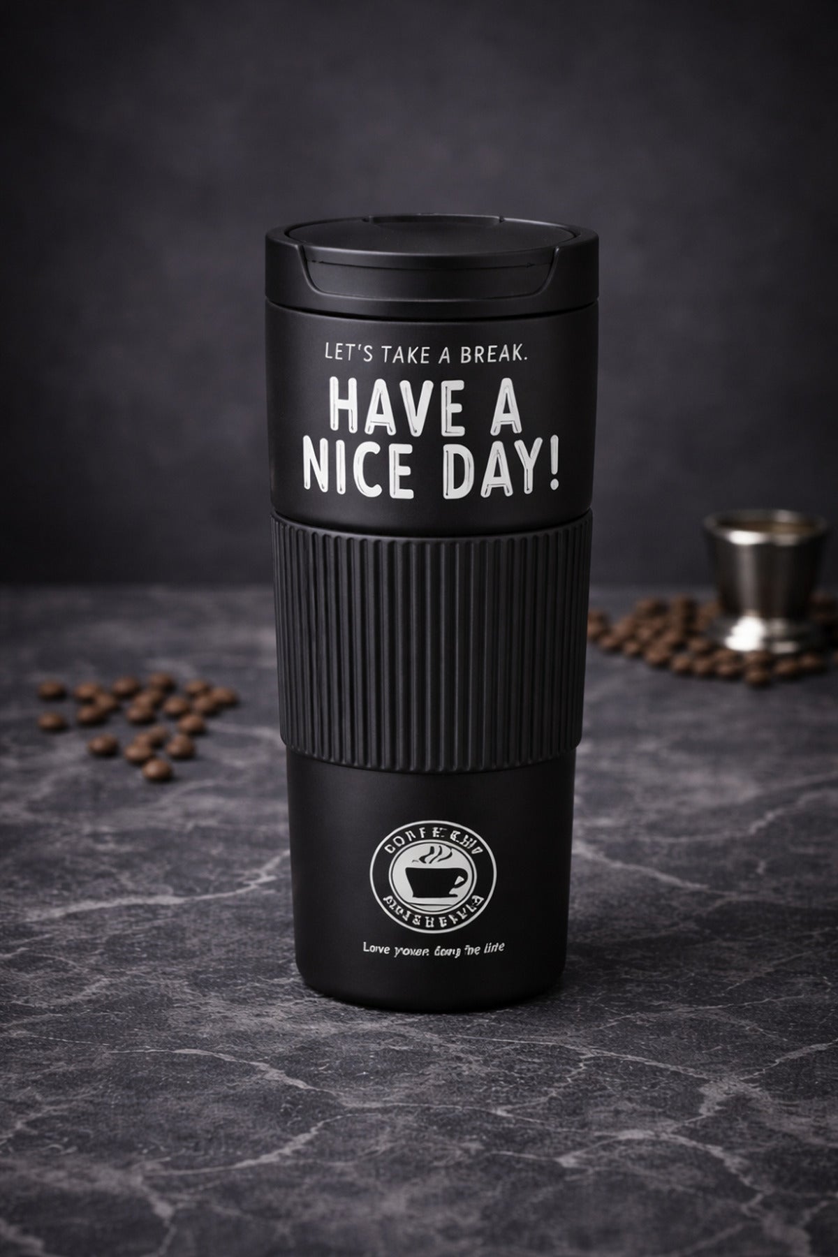 Have A Nice Day 600 Ml Çelik Termos Mug Çift Katmanlı Isı Yalıtımlı Sızdırmaz Bardak