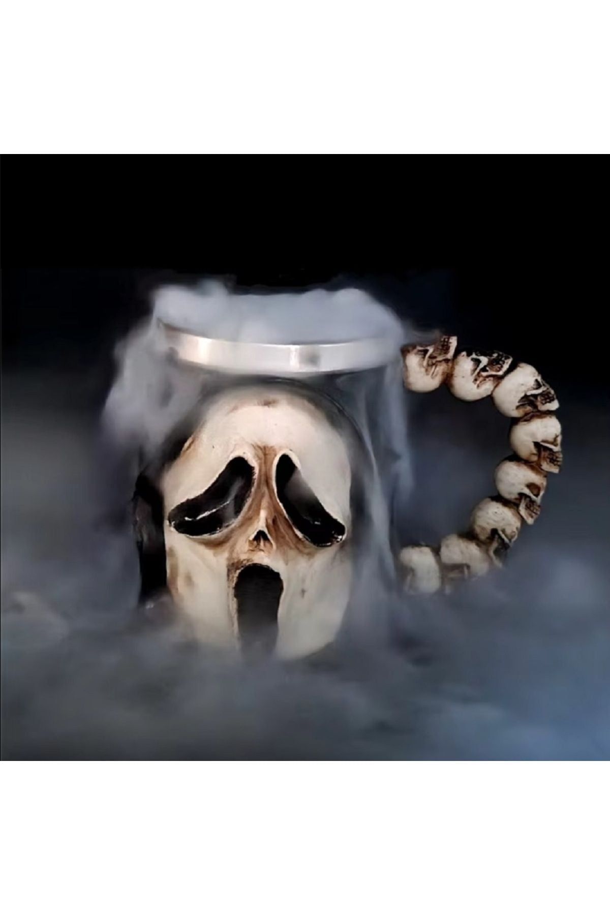 400ml 3D Korku Grimace Scream Bira Kupası Cadılar Bayramı Paslanmaz Çelik Kupa Meşrubat Bardağı