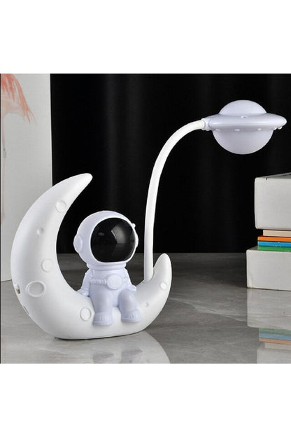 Astronot Ay Gece Lambası Çocuk Usb Şarj Edilebilir Led Lamba