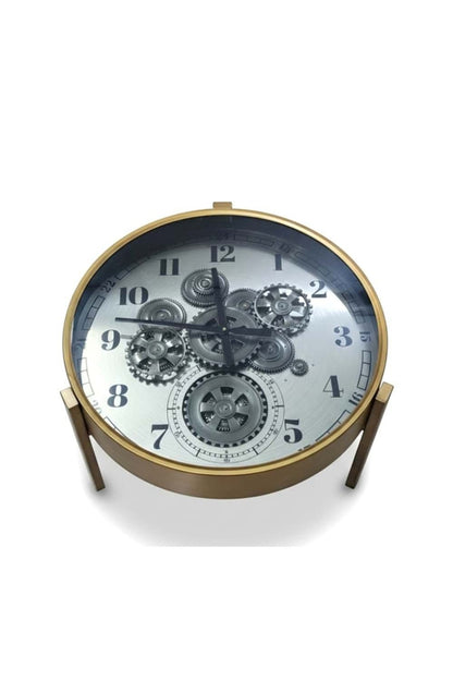 ChronoGold – Metal Çarklı Lüks Saat Detaylı Orta Sehpa