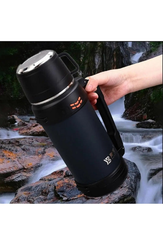 1200ml Yalıtımlı Paslanmaz Çelik Fincan Büyük Kapasiteli Kahve Termos Vakumlu Şişe