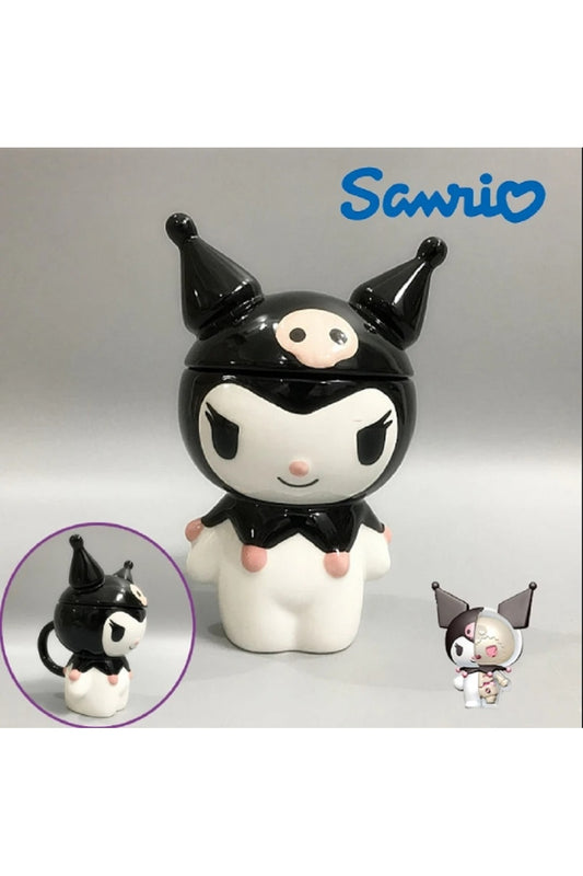 350ml Sanrio Kuromi Sevimli Karikatür Seramik Kupa Süt Kahve Çay Sofra Drinkware