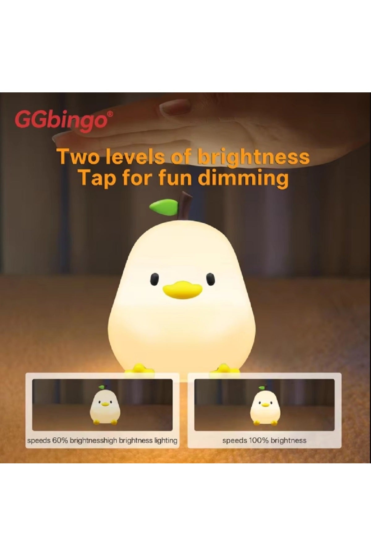 LED Gece Işıkları Sevimli Silikon Lamba USB Şarj Edilebilir Zamanlama Başucu Dekor Çocuklar Bebek