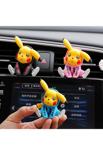 3/Takım Pokemon Rakamlar Anime Modeli Stilleri Pikachu Kapşonlu Oyuncak Biblo