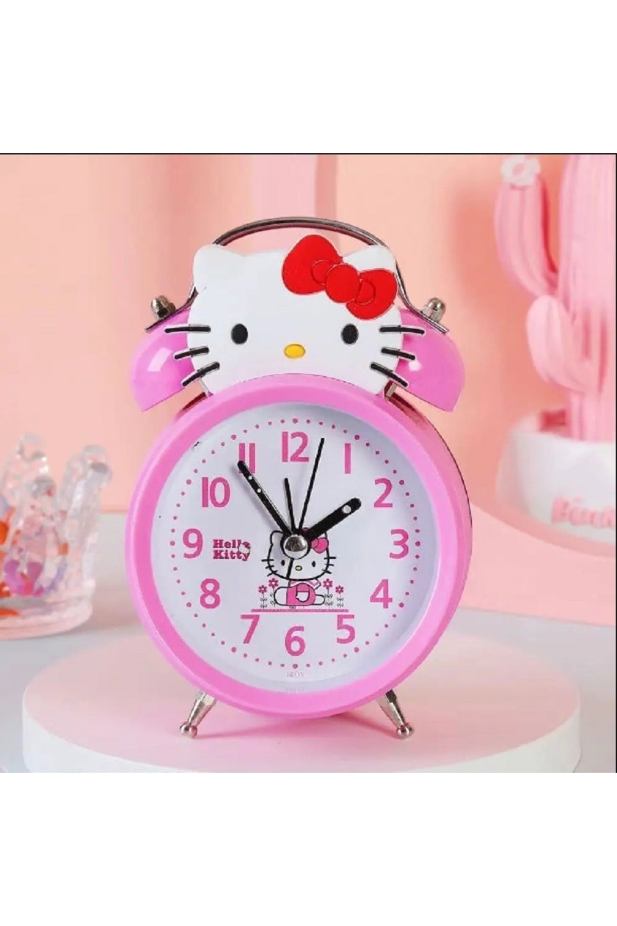 Sevimli Karikatür Çok Fonksiyonlu Hello Kitty Dijital Aydınlık Masaüstü Çalar Saat